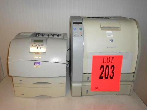 LOT OF 2 HP LASERJET 3500 COLOR AND LEXMARK T630 PRINTERS