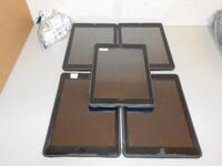 LOT OF 5 iPAD AIR A1474 TABLET 32GB WITH CASE AND CHARGER (NO BOX)