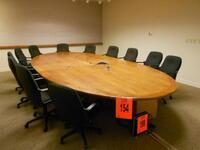 17' 6SEC CONFERENCE TABLE WITH 12 CHAIRS