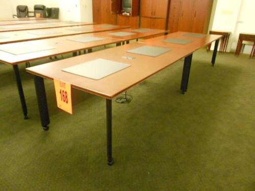 LOT OF 2, 7FT TRAINING ROOM TABLES