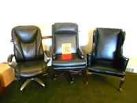 LOT OF 3 ASST'D EXECUTIVE HIGH BACK CHAIRS