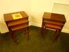 LOT OF 2 ,SET OF 3 BOMBAY WOOD NESTING TABLES