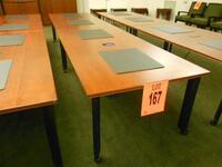 LOT OF 2, 7FT TRAINING ROOM TABLES