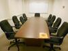 12FT CONFERENCE TABLE WITH 10 CHAIRS AND MARKER BOARD - 2