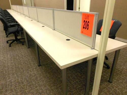 CALL CENTER 20 PERSON WORKSTATION WITH DIVIDER