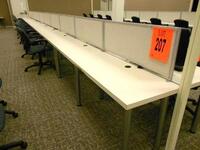 CALL CENTER 20 PERSON WORKSTATION WITH DIVIDER