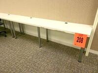 LOT OF 5, 8FT CALL CENTER TABLES