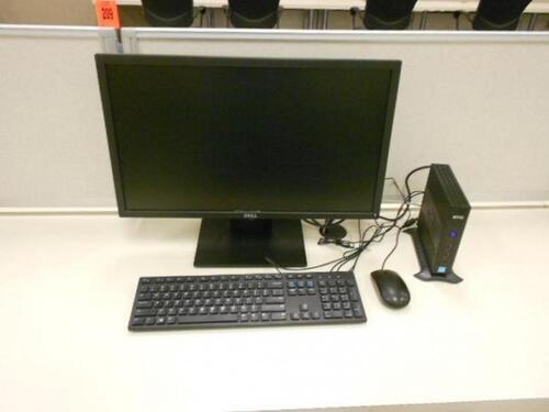 LOT OF 10 DELL WYSE M-DXOD THIN CLIENTS 16G FLASH 4G RAM WITH 24'' MONITOR KEYBOARD & MOUSE,