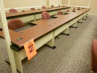 LOT OF 6, 4FT TRAINING ROOM TABLE WITH CHAIR