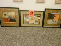 LOT OF 3 FRAMED ARTWORK