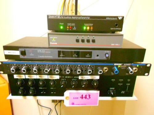 ASST'D AUDIO EQUIPMENT TOA AMPLIFIER,SHURE SCM800 , AUDIO TECHNICA RECEIVER/TRANSMITTER