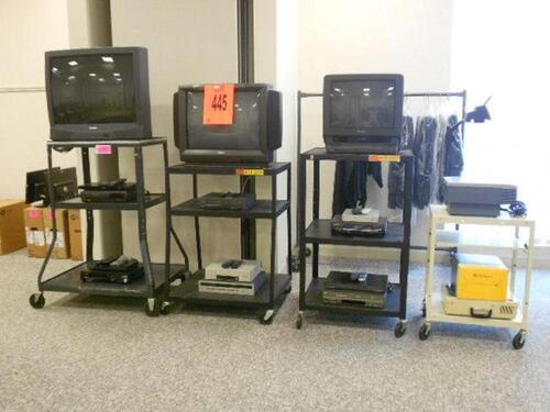 ASST'D TVS,VCR'S,DVD'S, OVERHEAD PROJECTOR PLUS CARTS