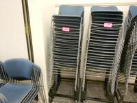 20 METAL FRAME STACKABLE CHAIRS WITH DOLLY