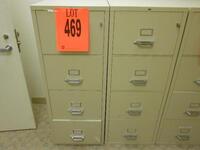 LOT OF 2 HON FIREPROOF 4 DRW FILE CABINET