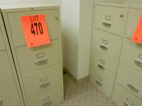 LOT OF 2 HON FIREPROOF 4 DRW FILE CABINET