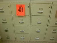 LOT OF 2 HON FIREPROOF 4 DRW FILE CABINET