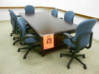 8FT CONFERENCE TABLE WITH 7 CHAIRS