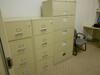 DESK,CREDENZA,BOOKCASE,3 CHAIRS,6 CABINETS - 3