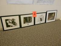 LOT OF 4 FRAMED PRINTS