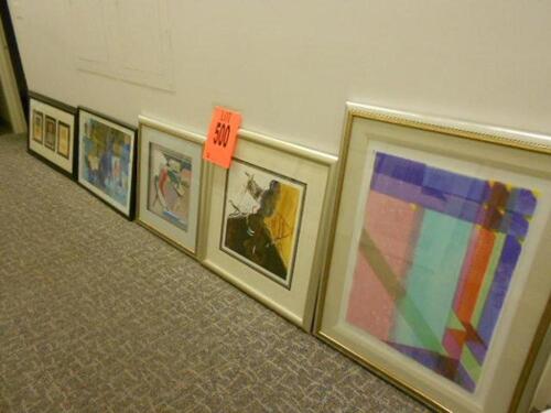 LOT OF 5 FRAMED ARTWORK