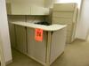 LOT OF 2 PANEL WORKSTATION WITH OVERHEAD STORAGE