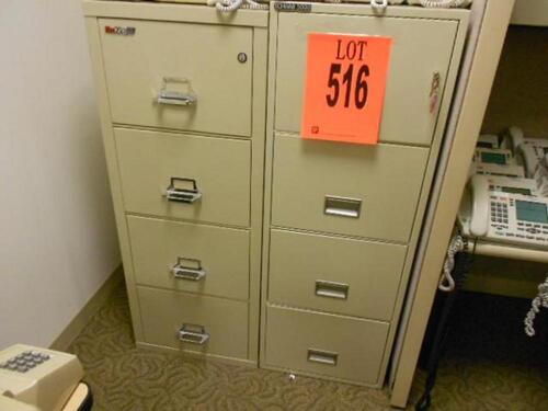 LOT OF 2 FIREPROOF 4DRW FILE CABINETS