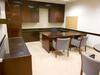 'U'' SHPE EXEC.DESK,CREDENZA,48'' ROUND TABLE, 5 CHAIRS