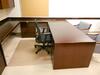 'U'' SHPE EXEC.DESK,CREDENZA,48'' ROUND TABLE, 5 CHAIRS - 3