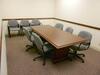 7FT CONFERENCE TABLE WITH 9CHAIRS AND 5FT TABLE