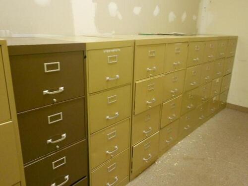 LOT OF 9 ASST'D 4DRW FILE CABINETS