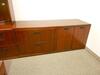 DESK,CREDENZA W/HUTCH,CABINET AND 3 CHAIRS - 3