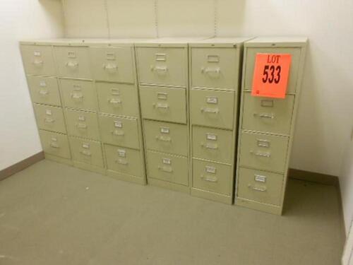 LOT OF 6 4DRW FILE CABINETS