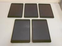 LOT OF 5 iPAD MINI 2 A1489 TABLET 32GB (NO BOX OR CHARGER)