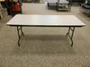 LOT OF 8 WOOD TOP FOLDING TABLE 72'' X 30''