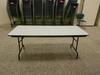 LOT OF 7 WOOD TOP FOLDING TABLE 72'' X 24''