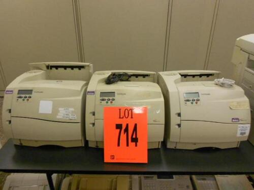 LOT OF 3 ASST'S LEXMARK LASER PRINTERS