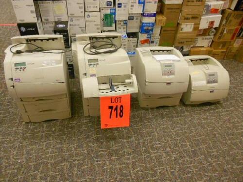 LOT OF 4 ASST'D LEXMARK LASER PRINTERS