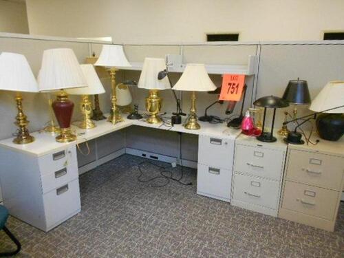 LOT OF 19 ASST'D DESK LAMPS