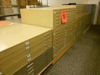 LOT OF 13 FLAT FILE CABINETS