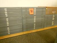LOT OF 12 FLAT FILE CABINETS