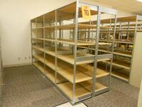 10 ROWS OF STORAGE SHELVING
