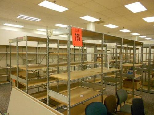 8 ROWS OF STORAGE SHELVING