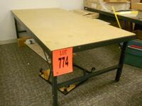 LOT OF 3 8'X4' WORK TABLES