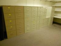 LOT OF 15 ASST'D 4,2,DRW FILE CABINETS