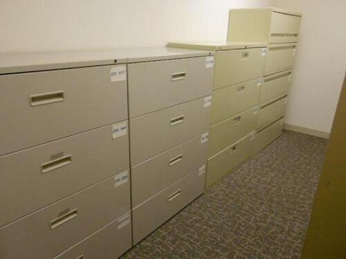 LOT OF 4 4DRW LATERAL AND 7 4DRW FILE CABINETS