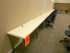 LOT OF 5, 8FT CALL CENTER TABLES