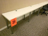LOT OF 5, 8FT CALL CENTER TABLES - 2