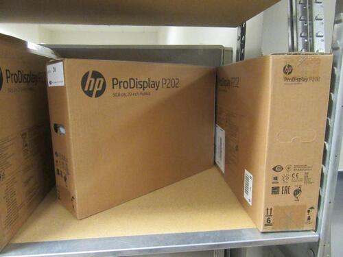 (2) HP 20" PRO DISPLAY P202 MONITOR (NEW)