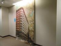 119" X 70" LARGE RENDERED COPY WATERCOLOR MURAL OF THE 1903 CARSON PIRIE SCOTT BUILDING IN CHICAGO SHOWCASING THE CELEBRATED CHICAGO ARCHITECT LOUIS S