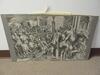 ANTIQUE PRINT COPPER ENGRAVING BY GIULIO BONASONE (1949-1580) "THE TROJANS HAULING THE WOODEN HORSE INTO TROY"